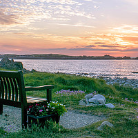 Buy canvas prints of Sunset over Pembroke bay, Guernsey. by George de Putron