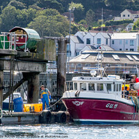 Buy canvas prints of Fishing Boat in Guernsey Harbour. by George de Putron