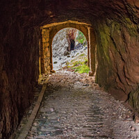 Buy canvas prints of Light at the end of the old Sark Harbour tunnel ! by George de Putron