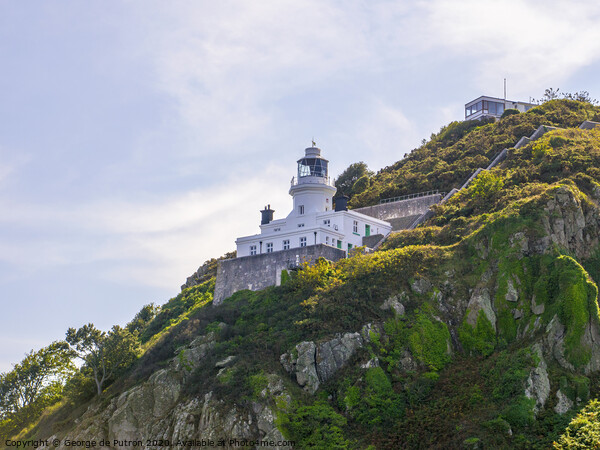 Point Robert Lighthouse Sark Picture Board by George de Putron