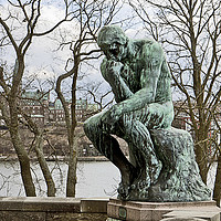 Buy canvas prints of Stockholm, the thinker by Rodin at Waldemarsudde by Luisa Vallon Fumi