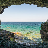 Buy canvas prints of View from a cave on Bruce Peninsula, Ontario by Claire Smith