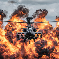 Buy canvas prints of Apache fireball explosion by WATCHANDSHOOT 