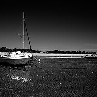 Buy canvas prints of boats laying on the beach in blackwhite by youri Mahieu