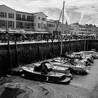 Buy canvas prints of View on the harbor of Saint-Martin-de-Ré in black  by youri Mahieu