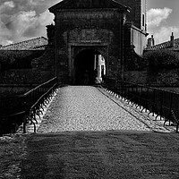 Buy canvas prints of porte des campani in summertime in black and white by youri Mahieu