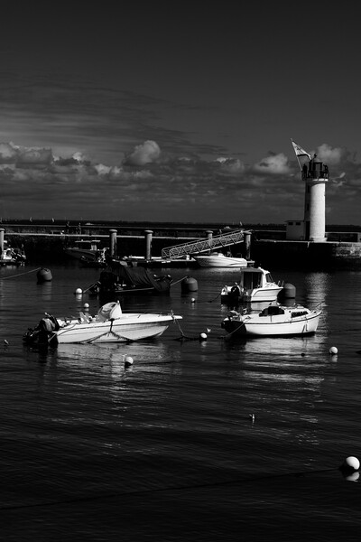 View on Phare de la Flotte in black and white Picture Board by youri Mahieu