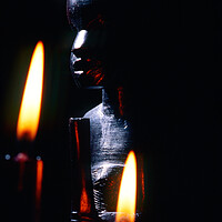 Buy canvas prints of closeup of an african statue by youri Mahieu