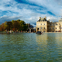 Buy canvas prints of Fountain of jardin du Luxembourg by youri Mahieu