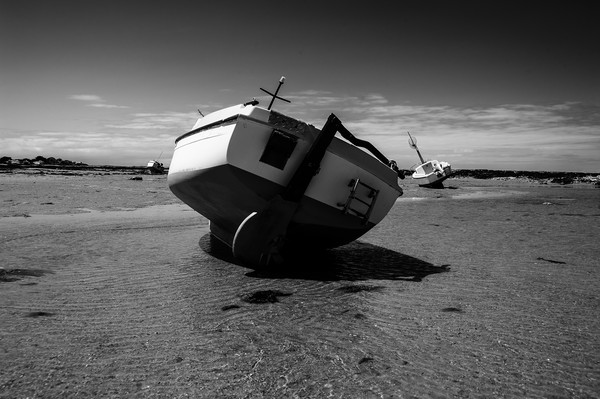 boat on sand Picture Board by youri Mahieu