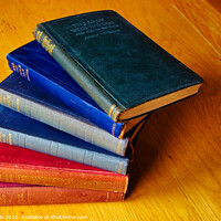 Buy canvas prints of Stack of Antique Books 1 by Mike Dale