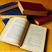 Buy canvas prints of Stack of Antique Books 2 by Mike Dale