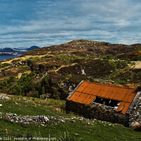 Buy canvas prints of Ruined cottage, Scottish Highlands by Mike Dale