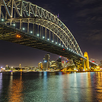 Buy canvas prints of Sydney city at night by JIA HE