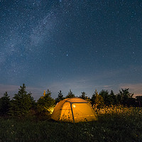 Buy canvas prints of camping under stars by JIA HE