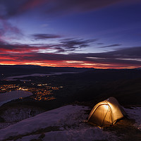 Buy canvas prints of camping on Roys Peak by JIA HE