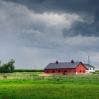 Buy canvas prints of Amish county landscape by JIA HE