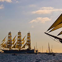 Buy canvas prints of Tall Ships, Falmouth, Cornwall by Roz Collins