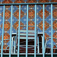 Buy canvas prints of A Retro Balcony, Vila Cova de Alva, Portugal by Roz Collins