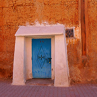 Buy canvas prints of Doors in Tiznit, Southern Morocco by Roz Collins