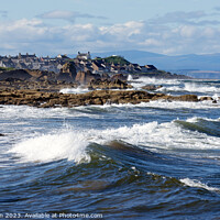 Buy canvas prints of The Majestic Seascape of Burghead Village by Tom McPherson
