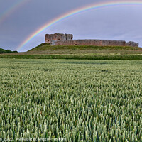 Buy canvas prints of Radiant and Enchanting Rainbow at Duffus Castle by Tom McPherson