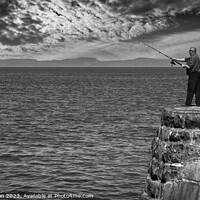Buy canvas prints of Serenity at Burghead Pier by Tom McPherson