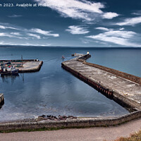 Buy canvas prints of Burghead Harbour Scenic View by Tom McPherson