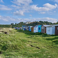 Buy canvas prints of Vibrant Beach Huts in Hopeman by Tom McPherson