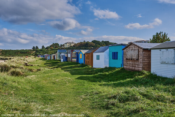 Hopeman Beach Huts Picture Board by Tom McPherson