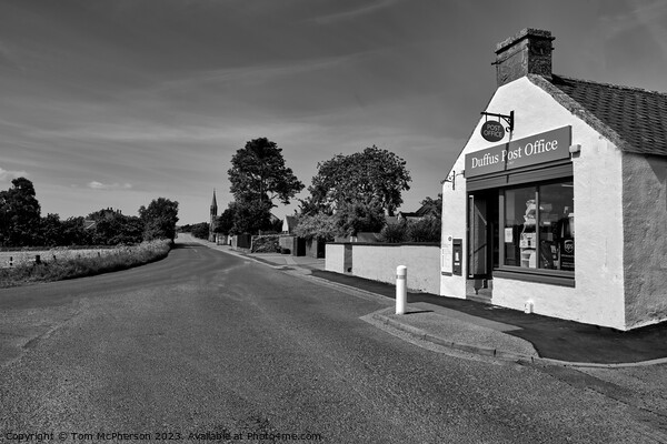 Duffus Village Scenic View in Black and White Picture Board by Tom McPherson