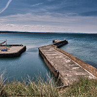 Buy canvas prints of Burghead harbour Seascape by Tom McPherson