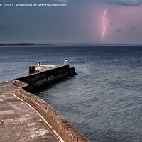 Buy canvas prints of The Divine Power of a Stormy Coast at Burghead by Tom McPherson