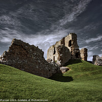 Buy canvas prints of Duffus Castle: A Stormy Stronghold by Tom McPherson