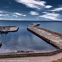 Buy canvas prints of Serene Burghead Bay Seascape by Tom McPherson