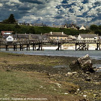 Buy canvas prints of Lossiemouth Old Bridge and Wreck by Tom McPherson