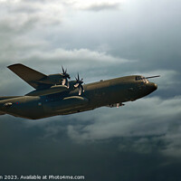 Buy canvas prints of Mighty Hercules in Flight by Tom McPherson