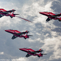 Buy canvas prints of Spectacular Red Arrows Flypast by Tom McPherson