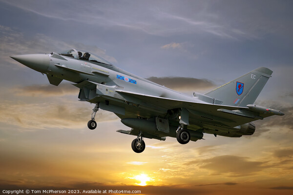 Roaring Thunder RAF Eurofighter Typhoon FGR.4 Picture Board by Tom McPherson