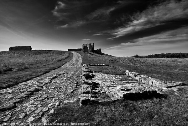 "Resilient Ruins: A Monochrome Glimpse of Duffus C Picture Board by Tom McPherson