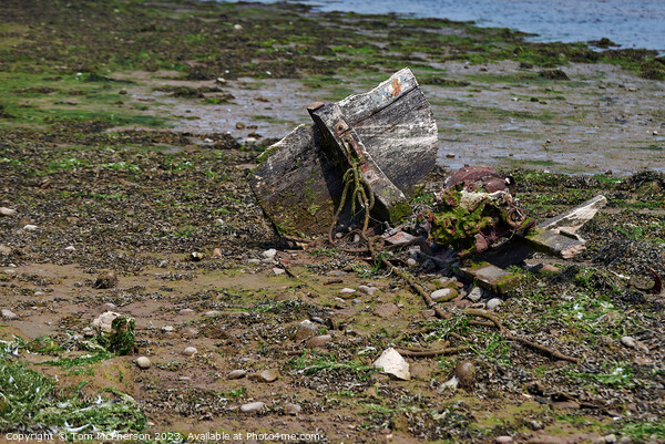 "Timeless Remains: Abandoned Boat on Lossiemouth B Picture Board by Tom McPherson