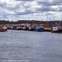Buy canvas prints of "A Serene Seascape at Burghead Harbour" by Tom McPherson