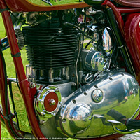 Buy canvas prints of "Timeless Beauty: The Vintage Motorcycle Engine" by Tom McPherson