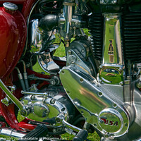 Buy canvas prints of  A Mesmerizing Vintage BSA Motorcycle Engine by Tom McPherson