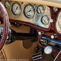 Buy canvas prints of "Timeless Elegance: Vintage Car Dashboard" by Tom McPherson
