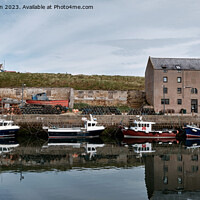 Buy canvas prints of "Twilight Serenity at Burghead Harbour" by Tom McPherson