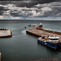 Buy canvas prints of Enchanting Serenity at Burghead Harbour by Tom McPherson