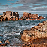 Buy canvas prints of "Silvery Serenity: A Tranquil Scottish Seascape" by Tom McPherson