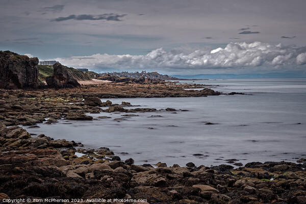 Serene Tranquility at Cummingston Rocks Picture Board by Tom McPherson