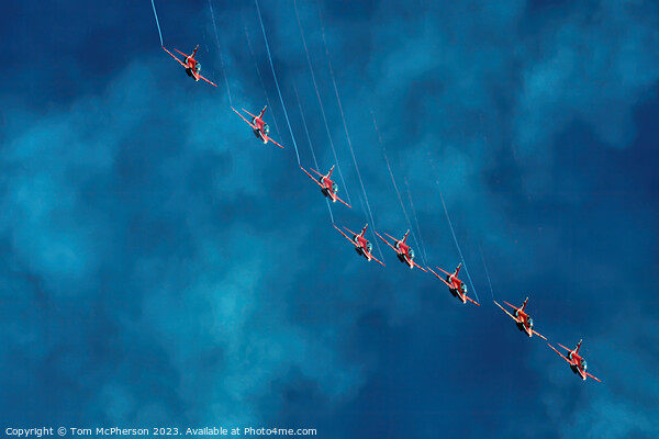 UK's Sky-Dancing Champions: Red Arrows Picture Board by Tom McPherson